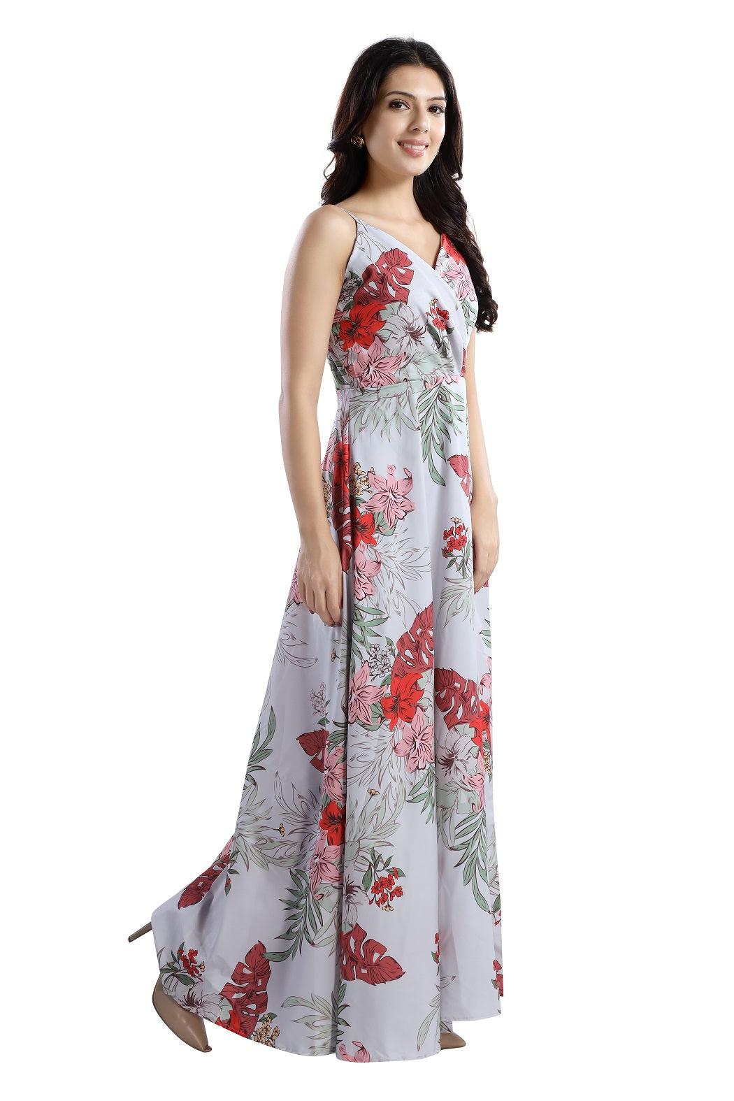 Maxi Dress Tropical  Floral Print