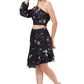 Cherrylavish Black Floral Print Top & Skirt Co-Ords Set